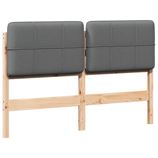 vidaXL Apmu&scaron;ta lovos galvūgalis Rudas ir &scaron;viesiai pilkas 140 cm