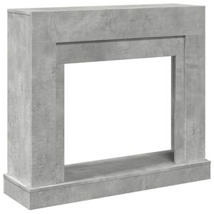 vidaXL Židinio apvadas, betono pilkas, 100x30x87,5cm, apdirbta mediena