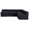 vidaXL Modulinė sofa 4 pcs Antracitas audinys
