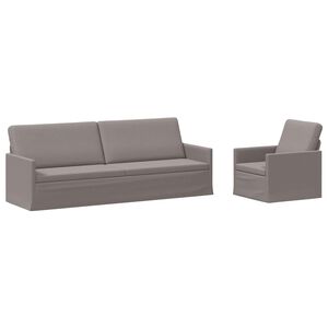 vidaXL Sofos komplektas 2 pcs Taupe Audinys