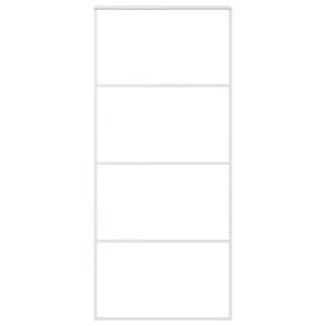 vidaXL Stumdomos durys, baltos, 90x205cm, ESG stiklas ir aliuminis