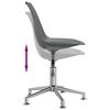 vidaXL Pasukamos valgomojo kėdės, 4vnt., pilkos spalvos, dirbtinė oda