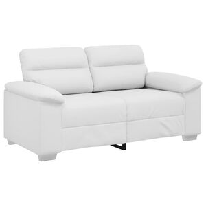 vidaXL Dvivietė sofa, balta, 160x81x84 cm, dirbtinė oda