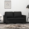 vidaXL Dvivietė sofa, juodos spalvos, 120cm, dirbtinė oda