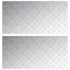 vidaXL Laiptų danga Stačiakampio 2 pcs Sidabro 100 x 50 cm Aliuminis