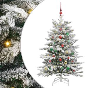 vidaXL Dirbtinė Sulankstoma Kalėdų Eglutė Balta 150 cm PE ir PVC