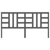 vidaXL Lovos galvūgalis, pilkas, 186x4x100cm, pu&scaron;ies medienos masyvas