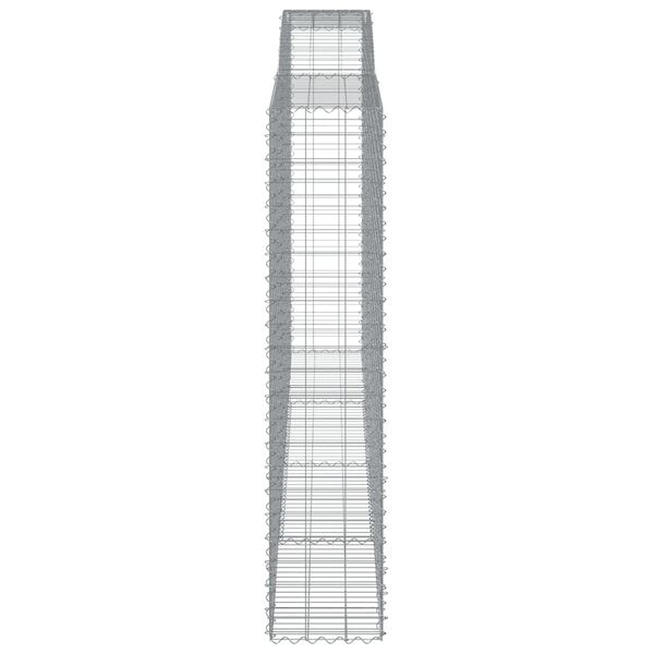 vidaXL I&scaron;lenktas gabiono krep&scaron;ys, 400x50x220/240 cm, geležis