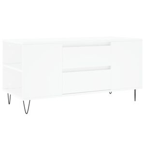vidaXL Kavos staliukas, baltas, 102x44,5x50cm, apdirbta mediena