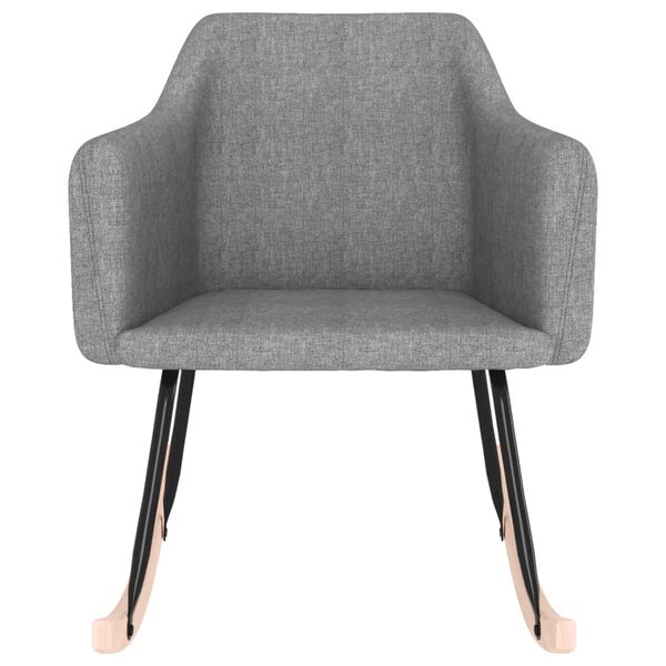 vidaXL Supama kėdė, &scaron;viesiai pilkos spalvos, audinys