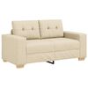 vidaXL Sofa 3 pcs Kreminė 221 x 80 x 80 cm Lino mi&scaron;inio audinys