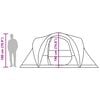 vidaXL Šeimos palapinė, rudos spalvos, šešiavietė, kupolinė