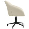 vidaXL Pasukamos valgomojo kėdės, 2vnt., kreminės spalvos, aksomas