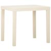 vidaXL Sodo stalas, baltos spalvos, 79x65x72cm, plastikas