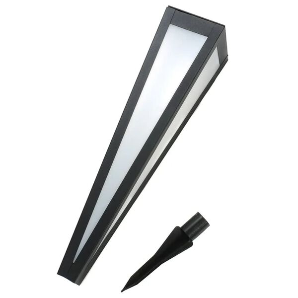 HI Saulės energija įkraunamas įsmeigiamas LED &scaron;viestuvas, juodas, 58cm