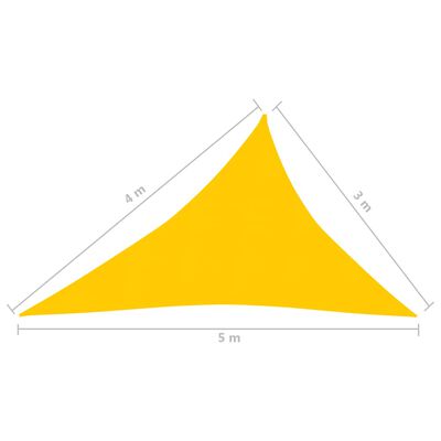 vidaXL Uždanga nuo saulės, geltonos spalvos, 3x4x5m, HDPE, 160g/m²