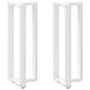 vidaXL Baro stalo kojos, T formos, 2 vnt., baltos, 40x35x(110-111) cm, plienas