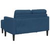 vidaXL 2-vietė sofa su L formos mėlynu 125 cm audiniu