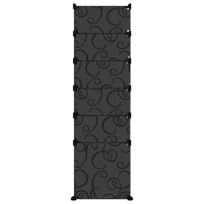 vidaXL Batų lentyna, juodos spalvos, 94x37x125cm, PP