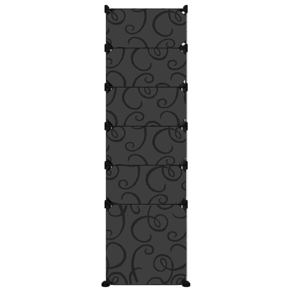 vidaXL Batų lentyna, juodos spalvos, 94x37x125cm, PP