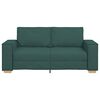 vidaXL Dvivietė sofa, tamsiai žalia, 140 cm, audinys