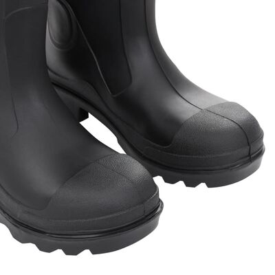 vidaXL Guminiai batai, juodos spalvos, PVC, 38 dydžio