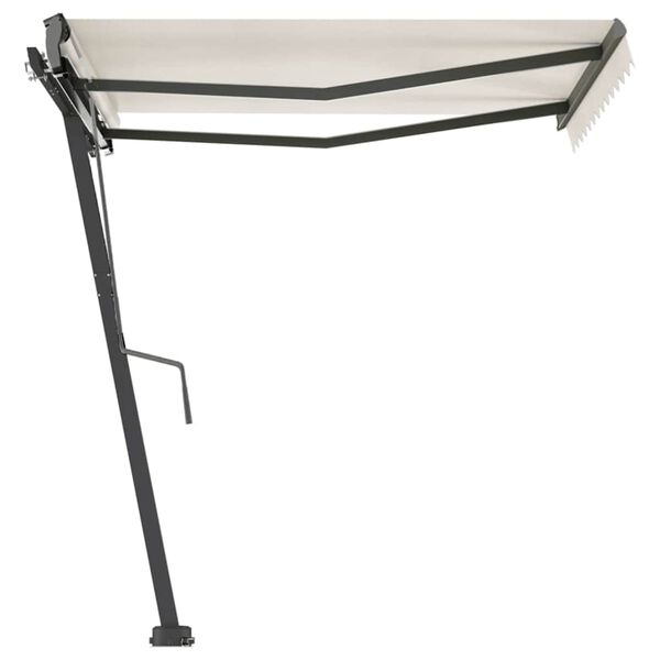 vidaXL Pastatoma i&scaron;traukiama markizė, kreminės spalvos, 300x250cm