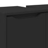 vidaXL Vonios kriauklės cabinetas su lentyna Juoda 60 x 30 x 60 cm