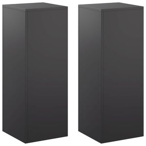 vidaXL Augalų stovas 2 pcs Juoda 30 x 30 x 80 cm Plienas