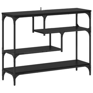 vidaXL Konsolinis stalas Juodas ąžuolas 100 x 30 x 75 cm