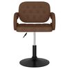 vidaXL Pasukamos valgomojo kėdės, 4vnt., rudos spalvos, audinys