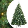 vidaXL Dirbtinė Kalėdų eglutė su 300 LED Žalia 210 cm PE ir PVC