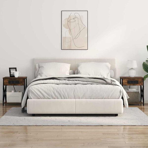 vidaXL &Scaron;alia lovos spintelė Rūkyta ąžuolas 41 x 31 x 51 cm