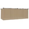 vidaXL Pavėsinė su užuolaidomis, taupe spalvos, 6x3m, plienas