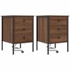 vidaXL &Scaron;alia lovos spintelė 2 pcs Rudas ąžuolas 42 x 41 x 61 cm