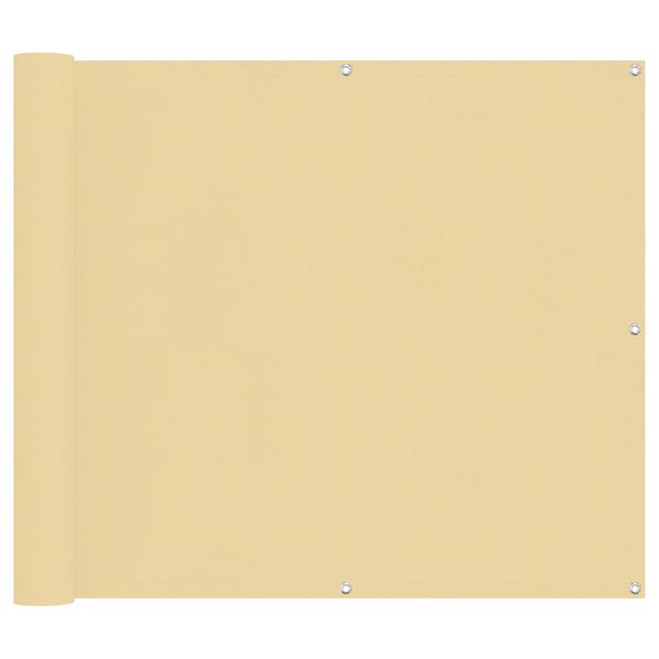 vidaXL Balkono Ekranas Smėlio 100 x 1000 cm Oksfordo audinys