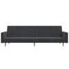 vidaXL Dvivietė sofa-lova, tamsiai pilkos spalvos, audinys