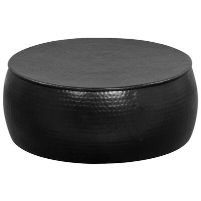 vidaXL Kavos staliukas, juodos sp., 70x30cm, kaltas aliuminis