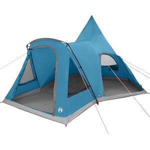 vidaXL Teepee palapinė su stogu su saugykla Mėlyna 545 x 450 x 295 cm