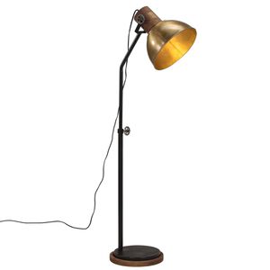 vidaXL Tor&scaron;eras, žalvario, 30x30x100-150cm, 25W, E27, senovinis