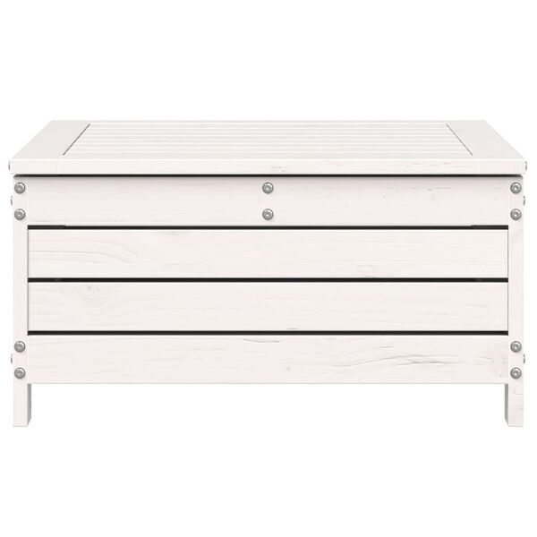 vidaXL Sodo pakoja, balta, 62x63,5x32cm, pušies medienos masyvas