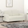 vidaXL Dvivietė sofa, kreminės spalvos, 120cm, aksomas