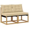 vidaXL 2 vnt. Lauko Vidurinis Sofa Balta