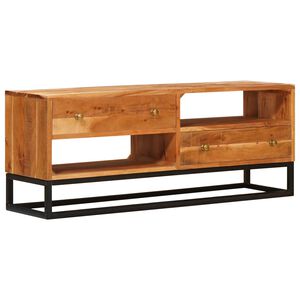vidaXL Televizoriaus spintelė su stalčių Natūrali 110 x 30 x 44 cm