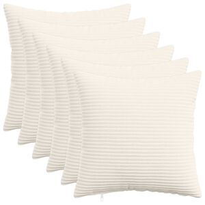 vidaXL Pagalvėlės užvalkalas 6 pcs HEERLEN Kreminė 30 x 30 cm