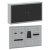 vidaXL Įrankių spinta ir pegboard rinkinys su lentyna 3 pcs Juoda