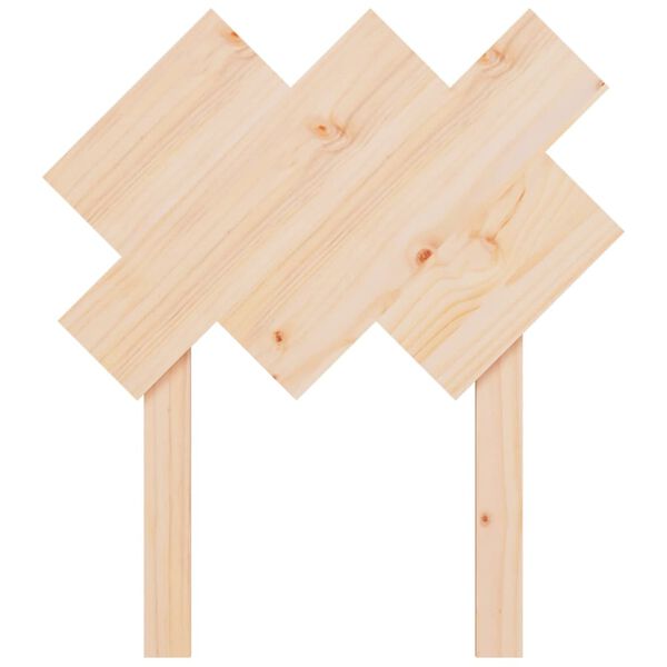 vidaXL Lovos galvūgalis, 72,5x3x81cm, pu&scaron;ies medienos masyvas