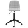 vidaXL Pasukamos valgomojo kėdės, 2vnt., &scaron;viesiai pilkos, aksomas