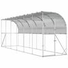 vidaXL Vi&scaron;tų narvas prie sienos Sidabrinė 600 x 150 x 215 cm