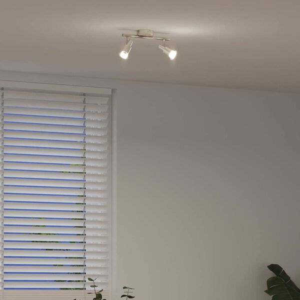 vidaXL Lubų prožektorius Nikelio 25,5 x 8 x 11 cm Plienas